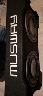 Musway subwoofer kist met dubbele subwoofer, Ophalen, Zo goed als nieuw