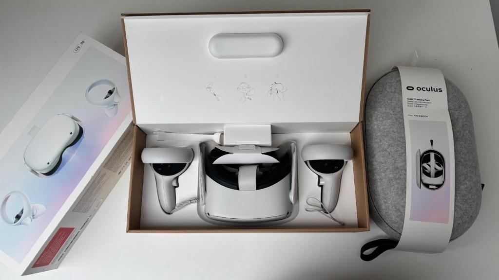 Oculus / Meta Quest 2 VR-bril (128GB) + Bescherm case, Spelcomputers en Games, Virtual Reality, Ophalen of Verzenden, Zo goed als nieuw