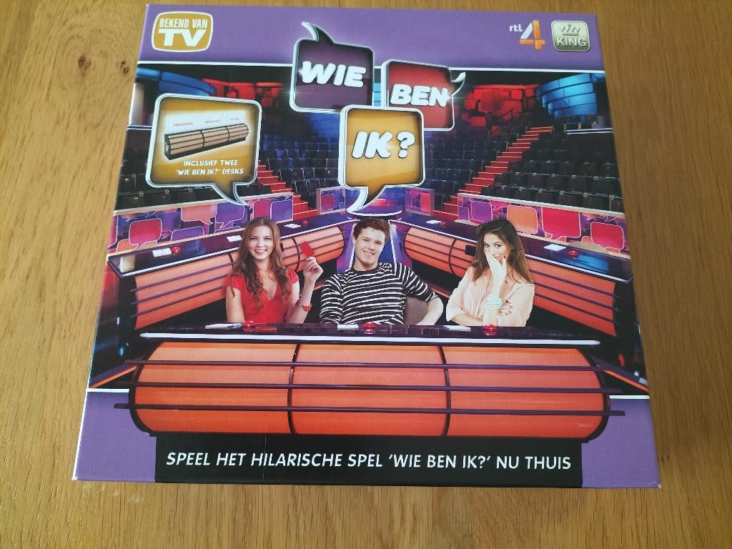 Spel 'Wie ben ik'?, Hobby en Vrije tijd, Gezelschapsspellen | Bordspellen, Ophalen of Verzenden, Zo goed als nieuw, King