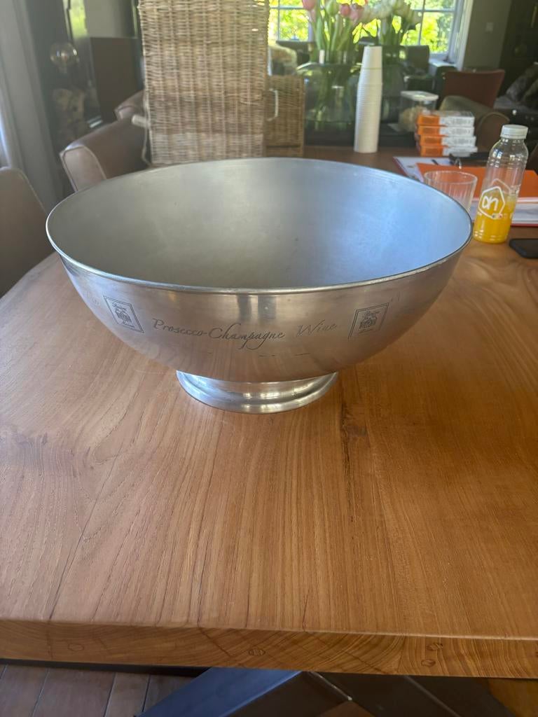 Rivièra Maison Champagne Wijnkoeler - Prosecco Wine Bowl, Flessenkoeler, Gebruikt, Zilver, Ophalen of Verzenden