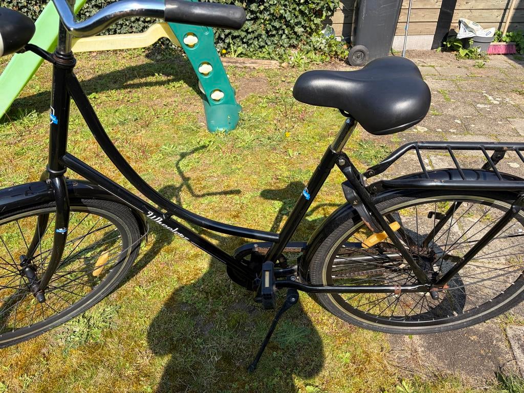 Zwarte fiets met lage instap, Terugtraprem, 50 tot 53 cm, Ophalen, Overige merken