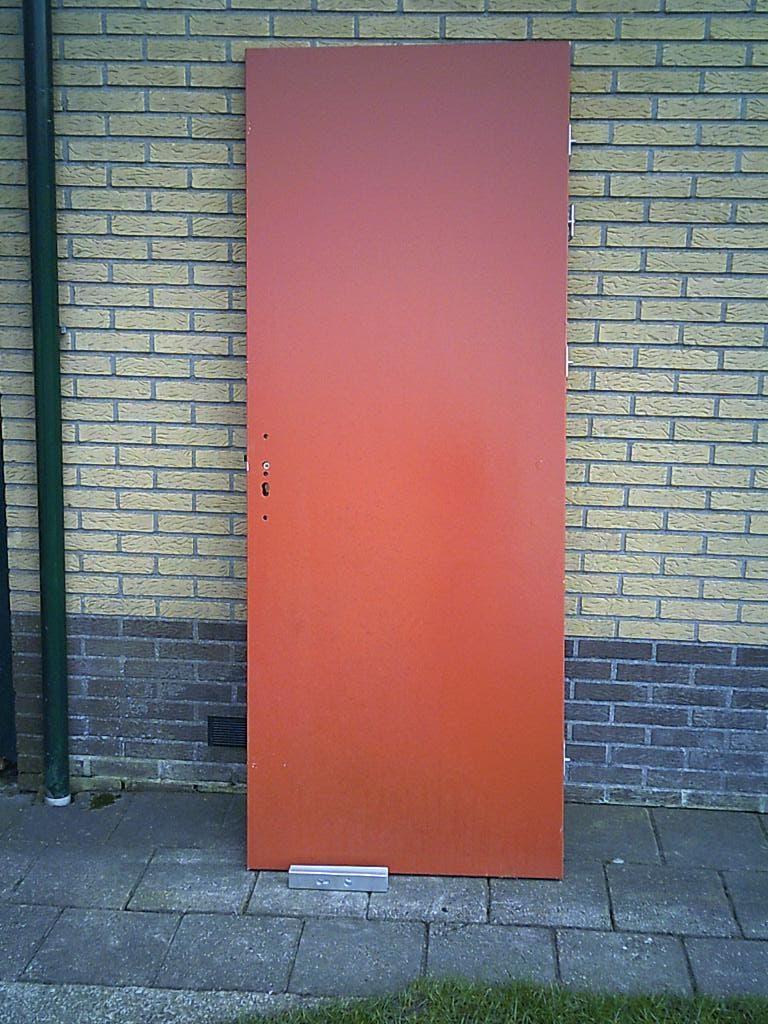 hardhouten dichte  deur 82 x 211.5, Ophalen, 80 tot 100 cm, 200 tot 215 cm, Hout
