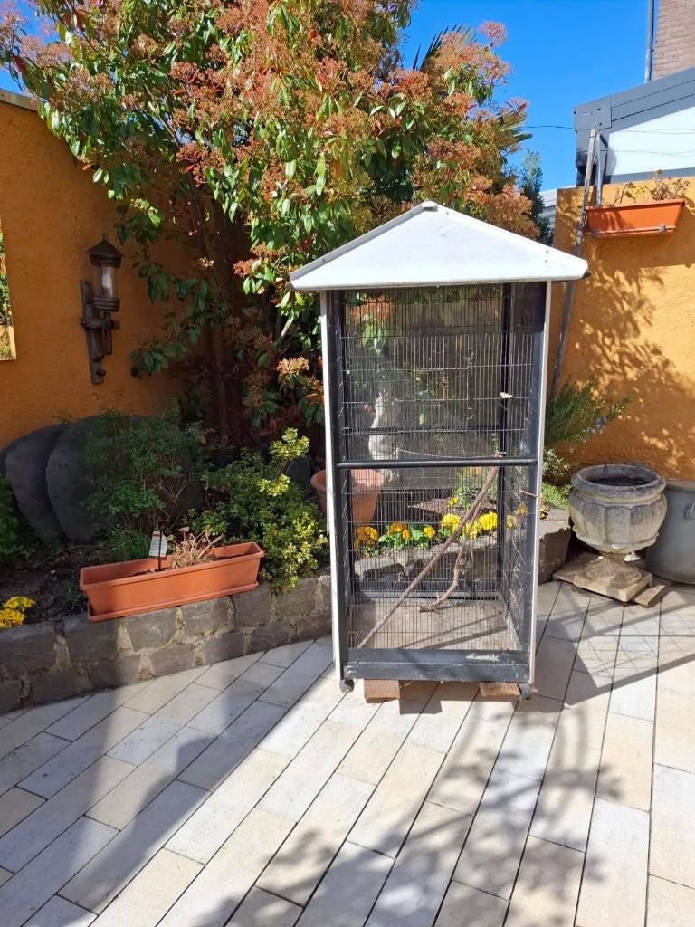 Verrijdbare (tuin) volière kooi, Dieren en Toebehoren, Ophalen, Gebruikt, Metaal, Volière