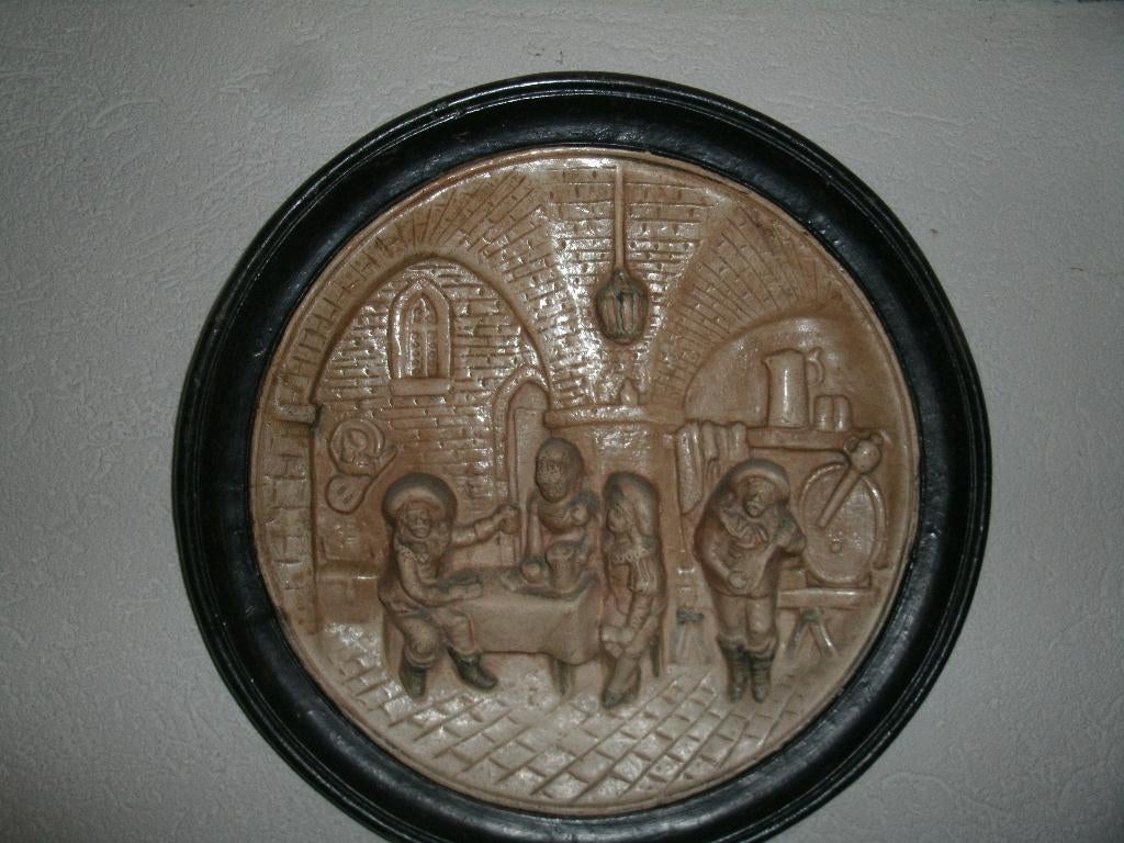 7c aardewerk ophang bord 35 cm, Antiek en Kunst, Antiek | Keramiek en Aardewerk, Ophalen of Verzenden