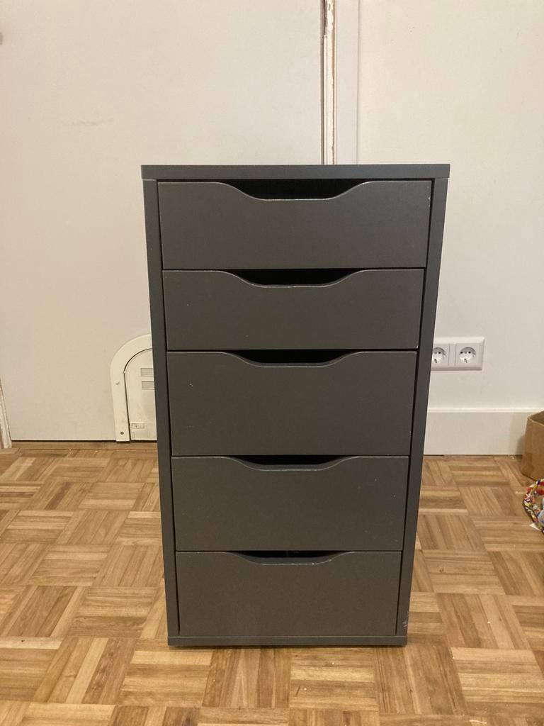 Ikea Alex grijs antraciet, Huis en Inrichting, Kasten | Ladekasten, Overige materialen, Minder dan 50 cm, 5 laden of meer, Ophalen of Verzenden
