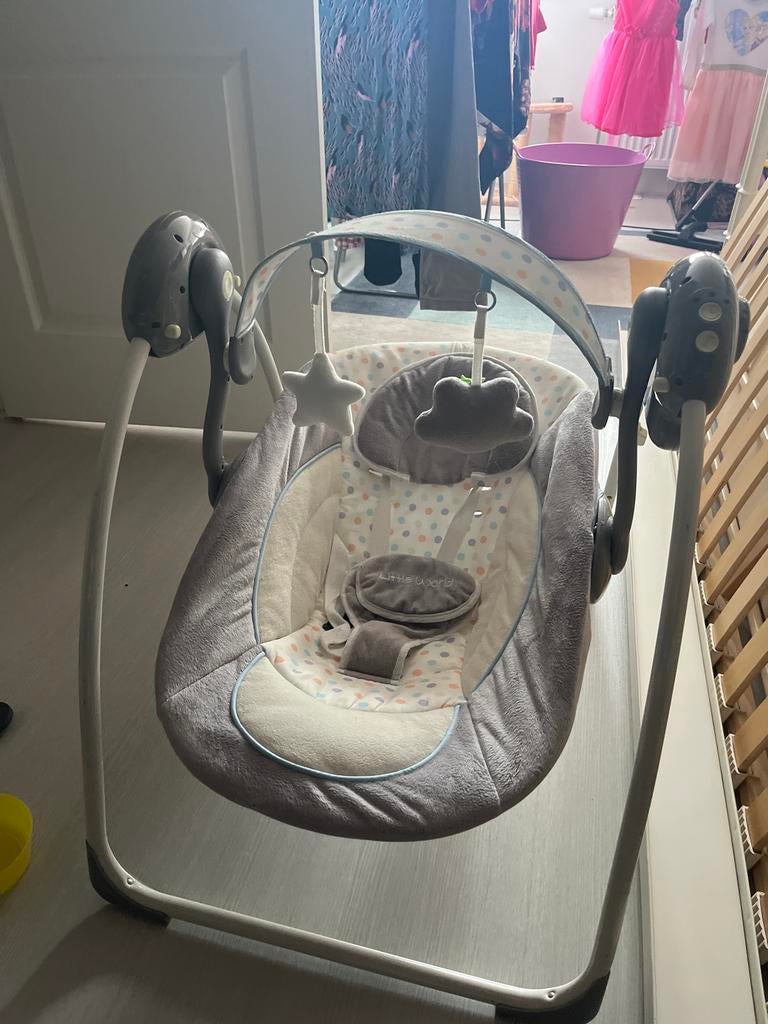 Little World Schommelstoel met muziek en trilfunctie, Ophalen, Gebruikt, Overige typen, Met geluid