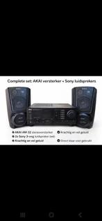 AKAI versterker met Sony luidsprekers, Ophalen of Verzenden