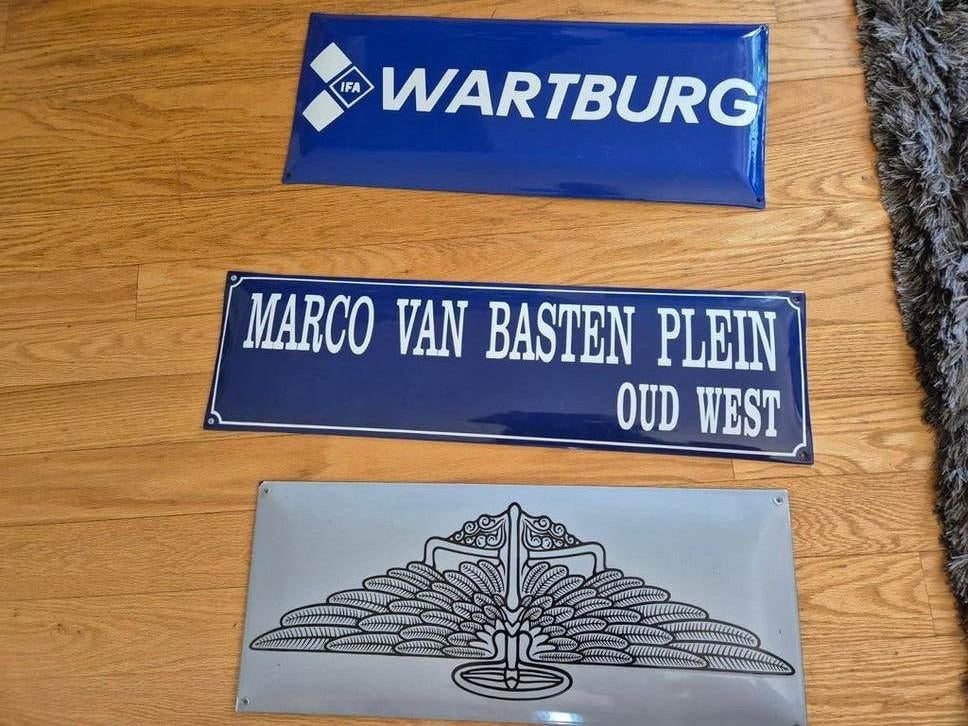 Emaillebord van Basten / Wartburg / Maserati of Austin Marin, Ophalen, Nieuw