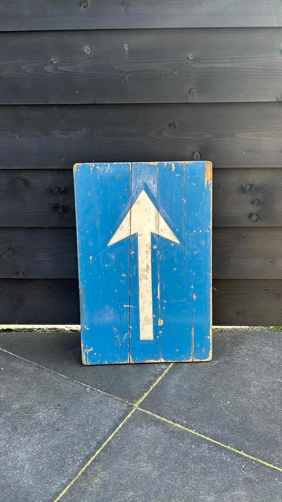 Houten bord (brocante), Tuin en Terras, Ophalen of Verzenden, Gebruikt
