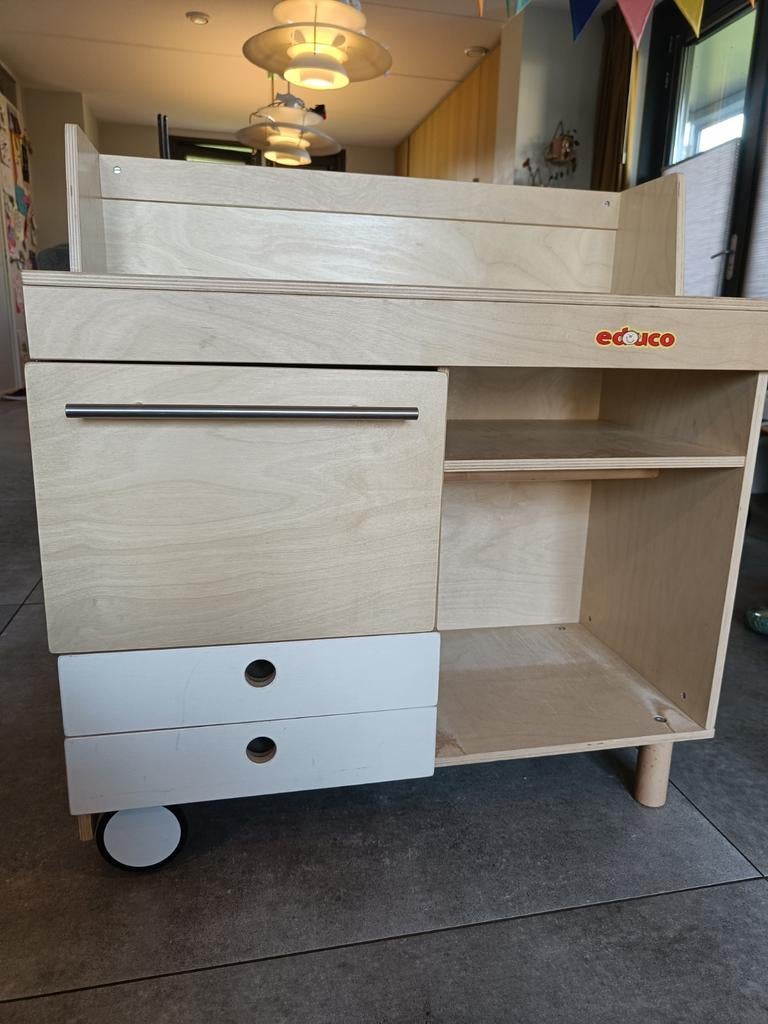 Prachtige houten Educo commode met lades en opbergvakken, Ophalen, Gebruikt, Meubelstuk of Keukentje