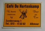 Café   DE HERTENKAMP  Zandersweg   ALKMAAR, Verzenden, Zo goed als nieuw, Luciferdoosjes of -merken