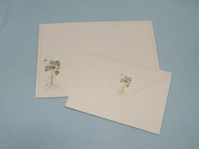 1 EURO OF GRATIS Vintage velletje postpapier + envelop, Ophalen, Nieuw