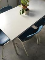 kantoortafel of hobbytafel met 4 stoelen, Huis en Inrichting, Ophalen, Gebruikt, Bureau