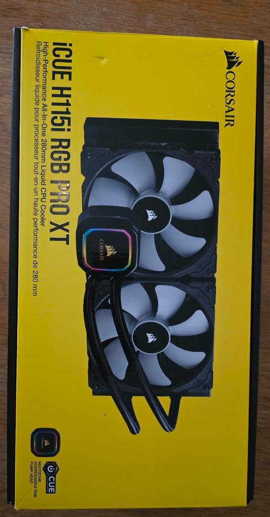 Corsair iCUE H115i RGB PRO XT 280mm AM4 ONLY, Computers en Software, Computerkoelers, Gebruikt, Waterkoeling, Ophalen of Verzenden