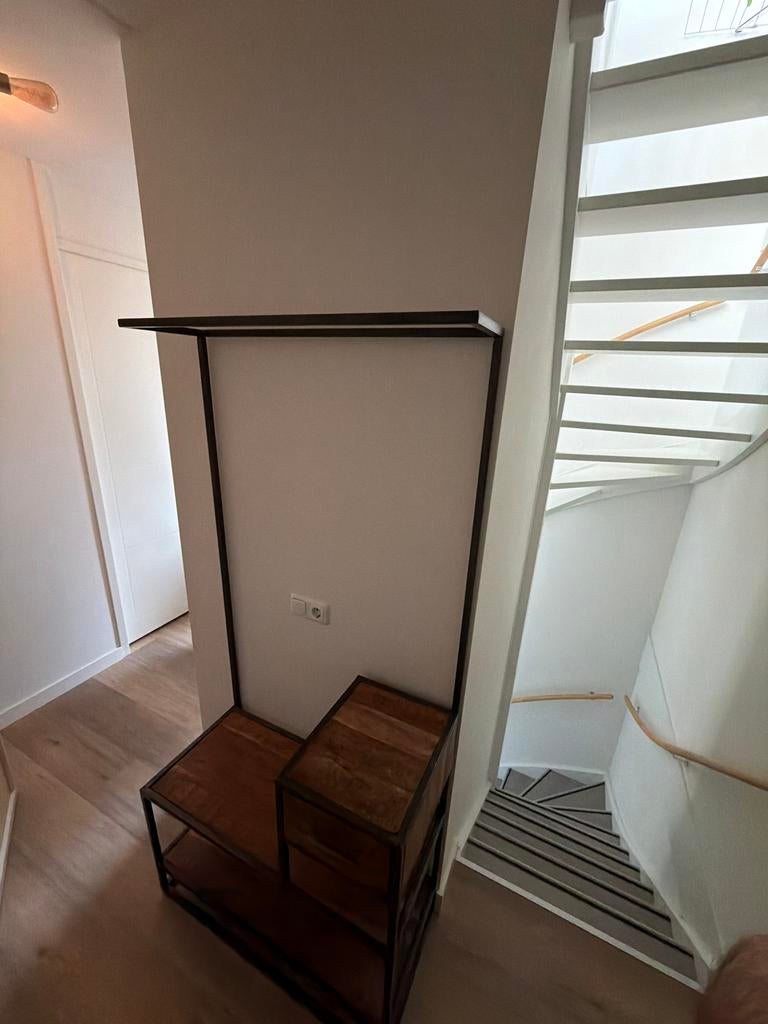 Mooie acacia houten kast  met opbergruimte, Ophalen, Gebruikt, Overige typen, 150 tot 200 cm