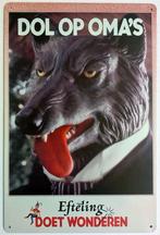 EFTELING anton Pieck boze wolf Metalen Reclamebord ., Verzamelen, Efteling, Ophalen of Verzenden, Nieuw, Beeldje of Poppetje