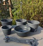 Hang potten kunststof met resevoir, Tuin en Terras, Ophalen of Verzenden, Rond, Kunststof, Minder dan 30 cm