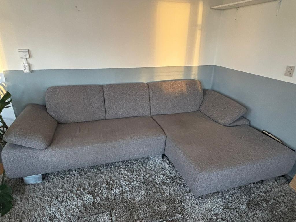 Hoekbank grijs GRATIS !, Huis en Inrichting, Ophalen, Gebruikt, Stof