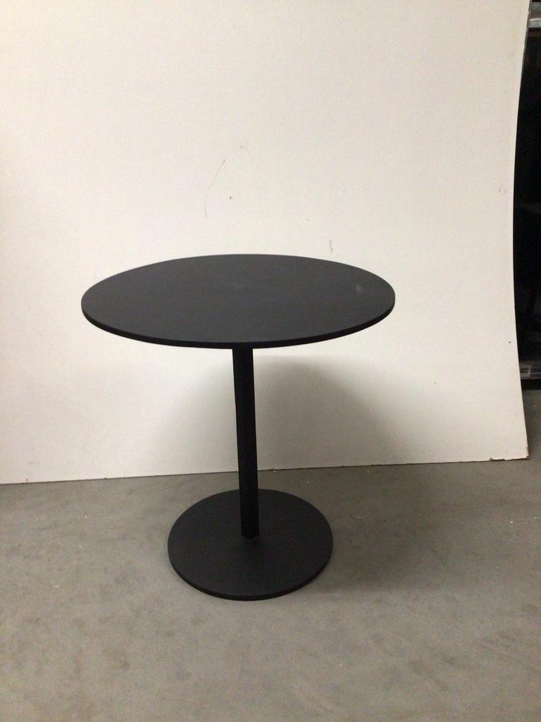 Zwarte ronde tafel, Ophalen, Gebruikt, Rond, Tot twee personen