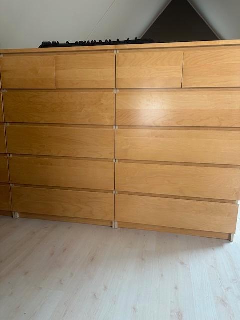 Ikea Malm ladekast 2 stuks, Huis en Inrichting, Kasten | Ladekasten, Gebruikt, 100 tot 150 cm, 50 tot 100 cm, 25 tot 50 cm, Overige houtsoorten