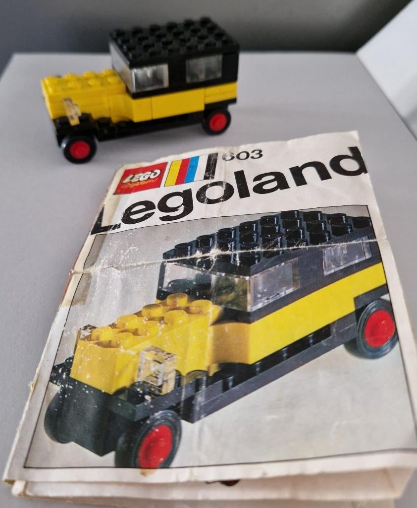 Lego 603 Vintage car 1970, Gebruikt, Lego, Ophalen of Verzenden, Compleet