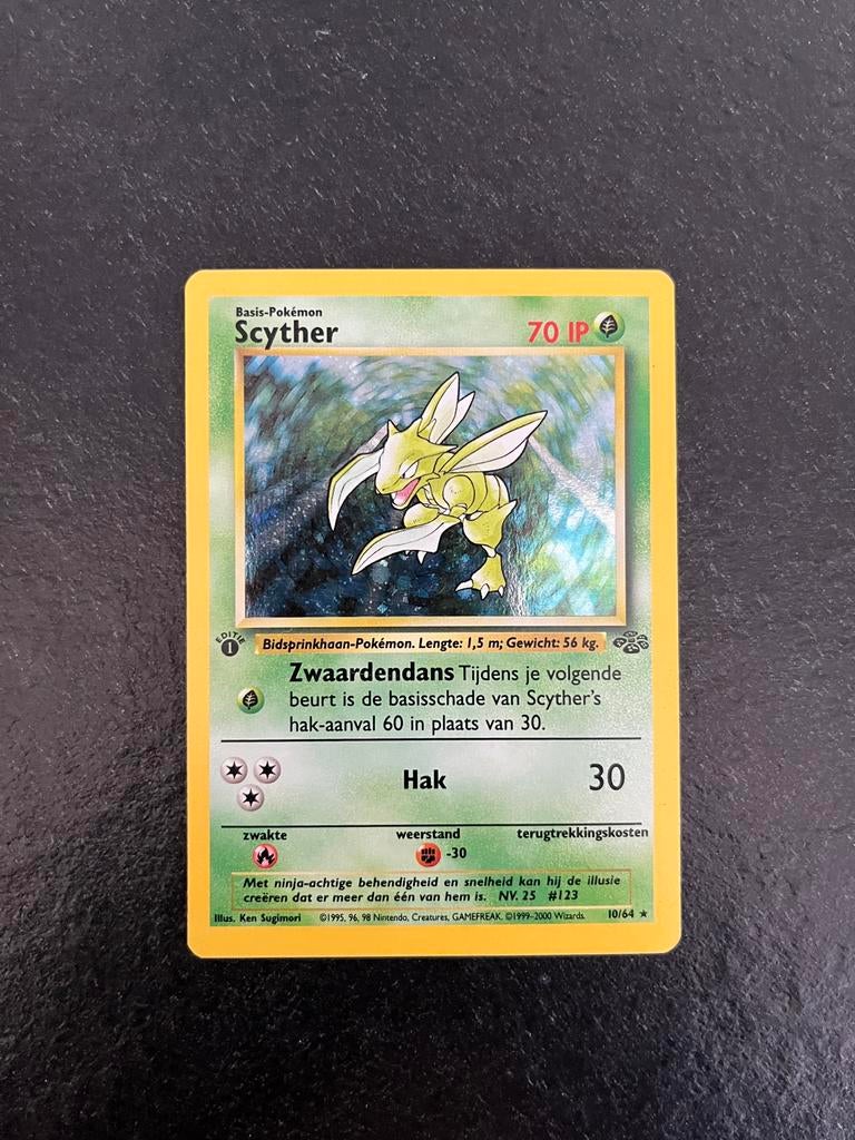 Pokemon Scyther 10/64 NL, Ophalen of Verzenden, Zo goed als nieuw