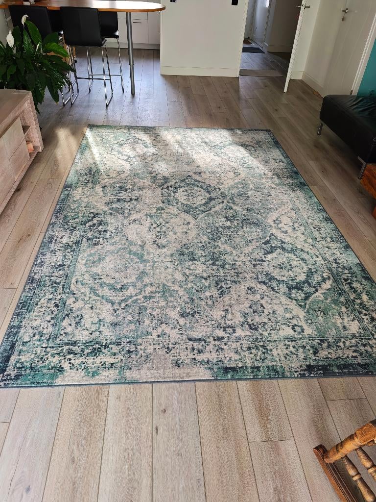 Ikea Vonsbäk vloerkleed: 200 x 300 cm, Huis en Inrichting, Stoffering | Tapijten en Kleden, Ophalen, Groen, 200 cm of meer, Zo goed als nieuw