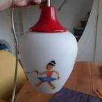 Glazen Sixties Lamp Touwtjespringende Meisjes Afrika, Verzenden, Minder dan 50 cm