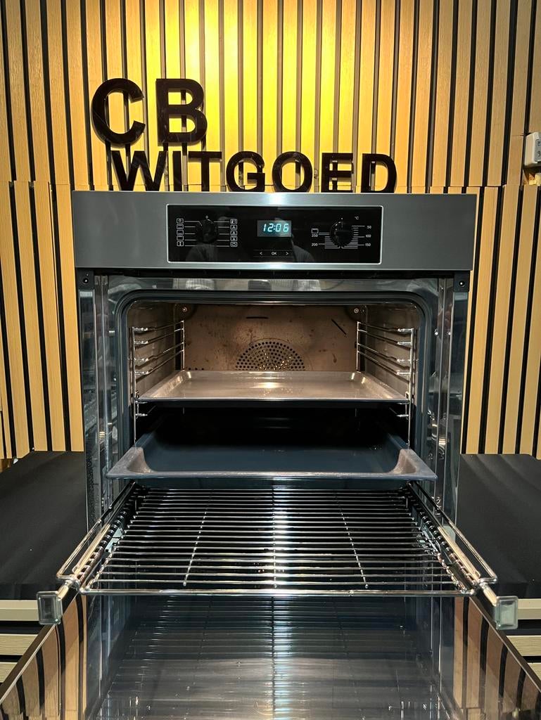 Luxe Miele solo oven met pyrolyse/zelfreiniging, Ophalen, Hete lucht, 60 cm of meer, Zo goed als nieuw