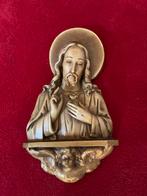 Zeldzaam groot antiek Frans Jezus Muurbeeld ❤️ met Engel, Ophalen of Verzenden