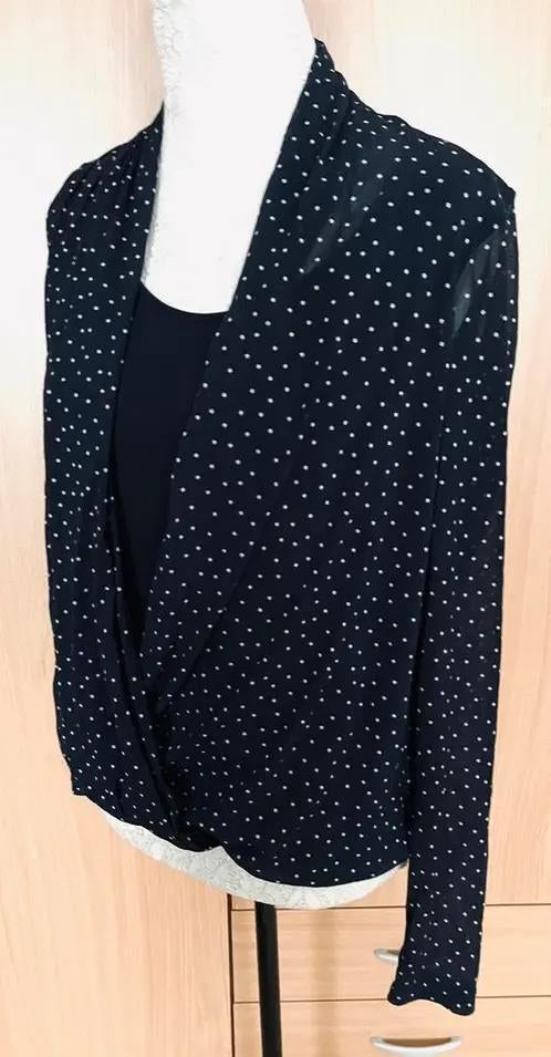 Purdey blauw/witte blouse maat M, Kleding | Dames, Ophalen of Verzenden, Zo goed als nieuw, Maat 38/40 (M), Blauw