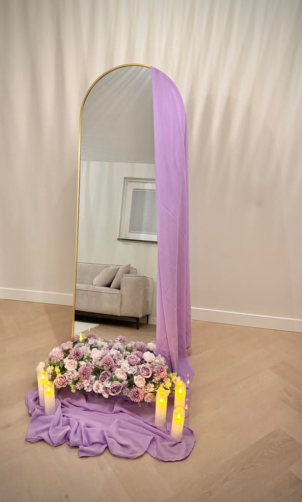 TE HUUR welkomstbord, welkomstspiegel, welkomspiegel, Huis en Inrichting, Woonaccessoires | Spiegels, Zo goed als nieuw, Minder dan 50 cm