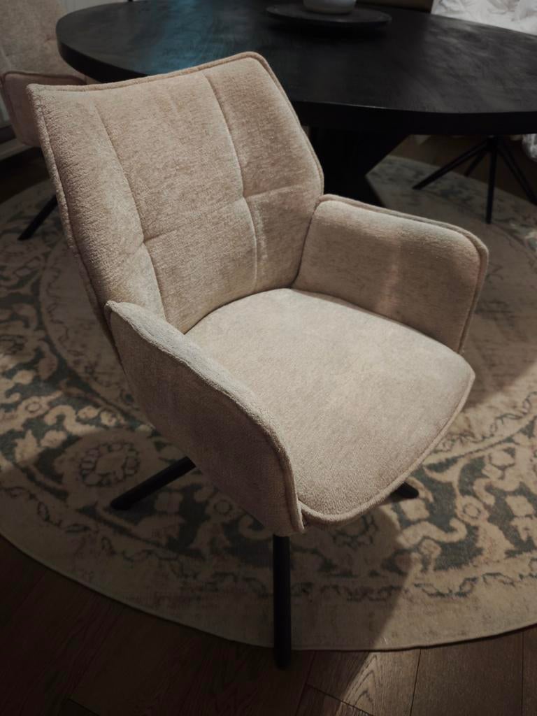 6 x beige champagne kleurige kuipstoelen (prijs voor 6), Huis en Inrichting, Stoelen, Ophalen of Verzenden, Zo goed als nieuw
