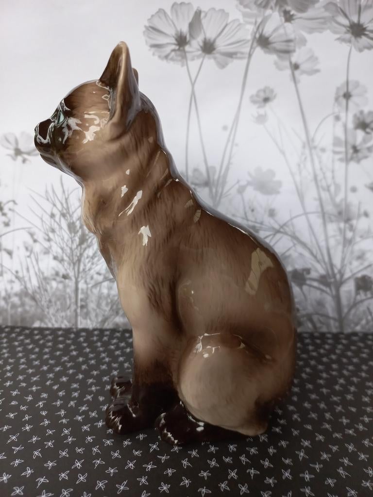 Siamese kat van hoogwaardig porselein., Ophalen of Verzenden, Zo goed als nieuw