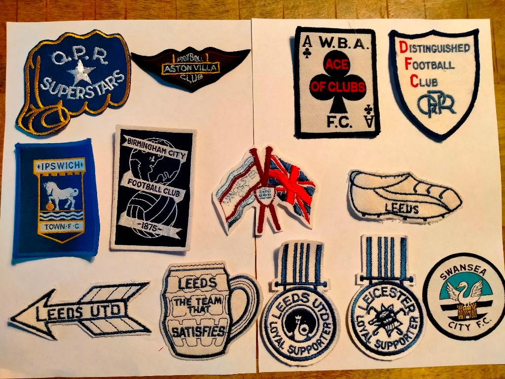 Leeds United W.B.A. Aston Villa vintage voetbal patch sport, Ophalen of Verzenden, Zo goed als nieuw, Buitenlandse clubs, Overige typen