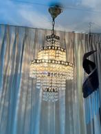 Kristallen kroonluchter met messing, Ophalen, Zo goed als nieuw