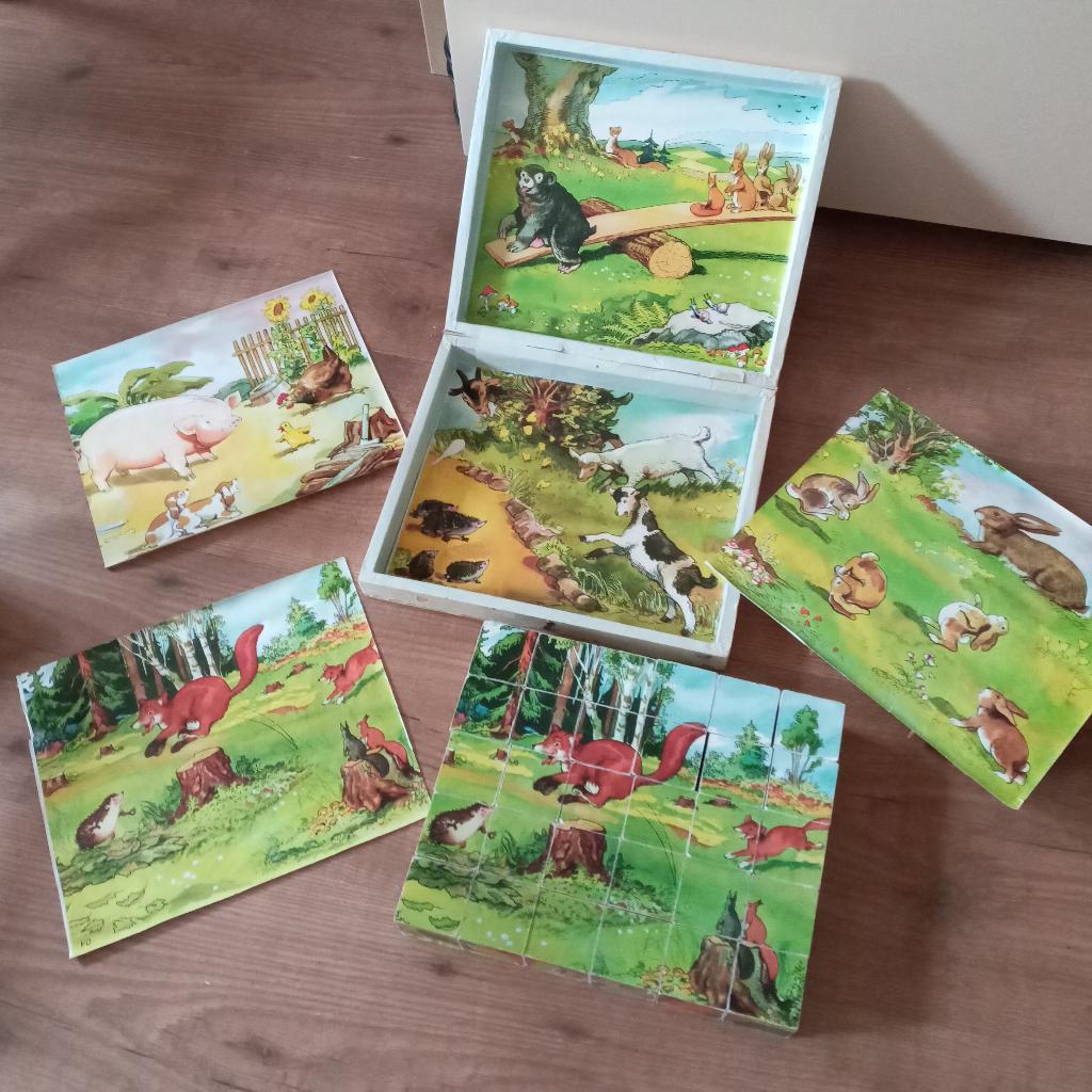 houten blokken puzzels, Ophalen, Gebruikt