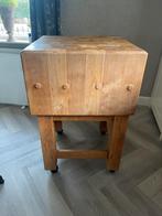 Mooi slagers HAKBLOK 60x60x35 hoogte 90 verrijdbaar, Ophalen, Zo goed als nieuw