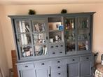Grote grijze buffetkast met glazen schuifdeuren, Huis en Inrichting, Kasten | Dressoirs, Ophalen of Verzenden, Zo goed als nieuw