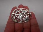 Zilveren vintage broche bloemen nr.1531