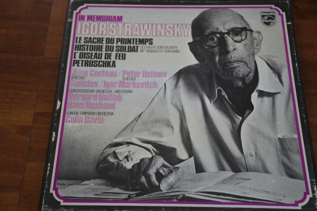Igor Strawinsky - In memoriam (Haitink/Rosbaud/Davis), Gebruikt, Ophalen of Verzenden, Romantiek, 12 inch