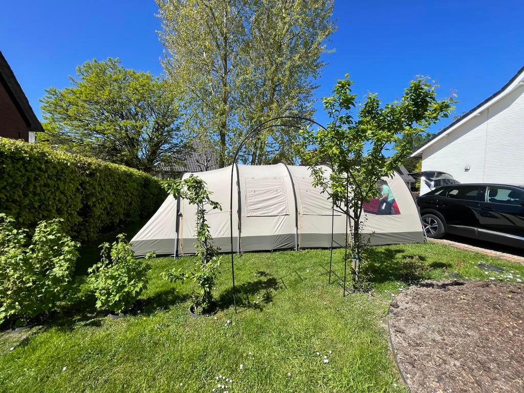 Safari tunneltent (en event. allerlei campingspullen), Caravans en Kamperen, Tenten, tot en met 4, Zo goed als nieuw, Ophalen of Verzenden