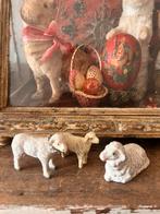 3 paas schaapjes schapen kerst kerstschaapjes pasen oud, Ophalen of Verzenden