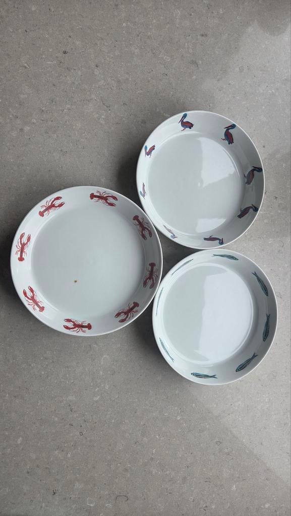 Fabien Chapot borden 21,5cm doorsnee, Huis en Inrichting, Keuken | Servies, Gebruikt, Keramiek, Ophalen of Verzenden, Bord(en)