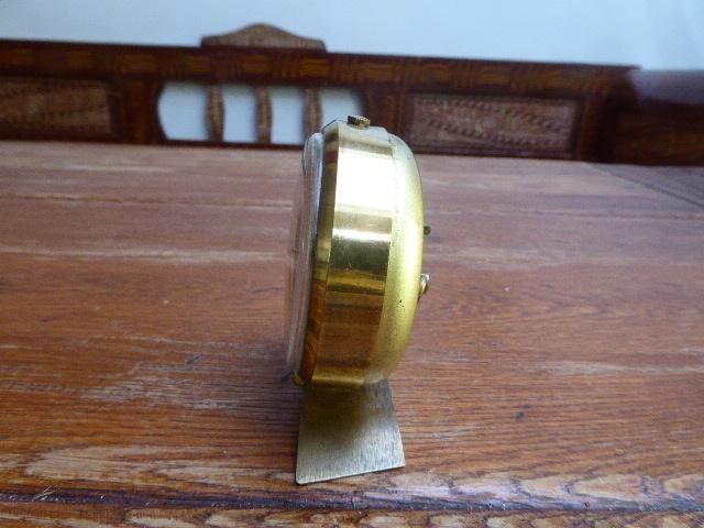 Vintage koperkleurig wekkertje, Provence, Antiek en Kunst, Ophalen of Verzenden