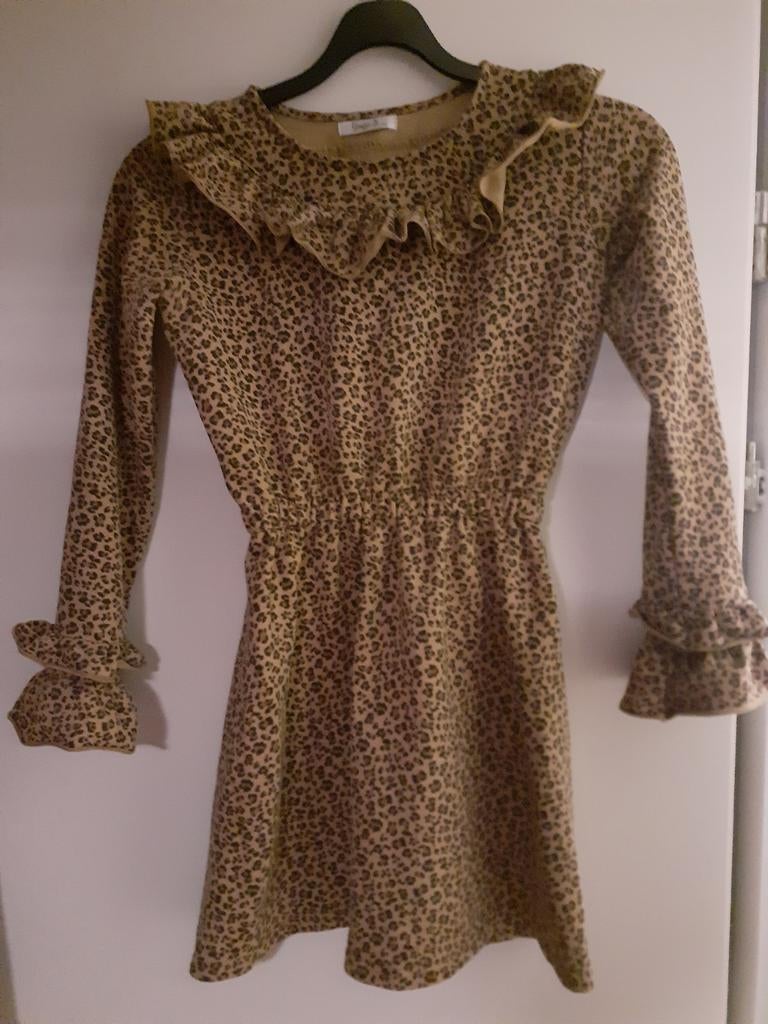 Leuk jurkje panterprint maat 134/140, Kinderen en Baby's, Kinderkleding | Maat 134, Yoyo.S, Gebruikt, Meisje, Ophalen of Verzenden