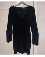 Jurk franjes Zara trafaluc maat S, Ophalen of Verzenden, Zo goed als nieuw, Zwart, Boven de knie