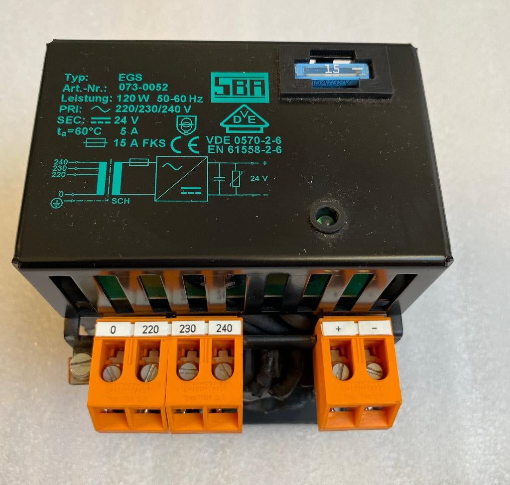 SBA Transformator  – 24V DC 5A 120W, Nieuw!, Hobby en Vrije tijd, Elektronica-componenten, Ophalen of Verzenden, Nieuw