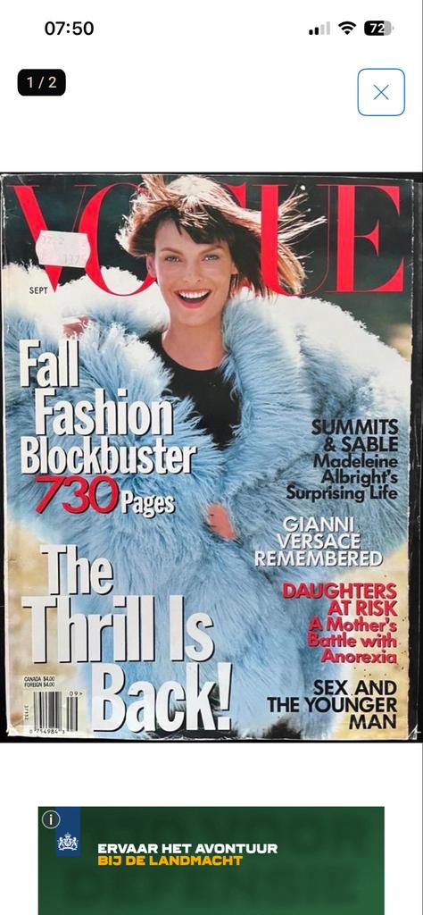 VOGUE US – September 1997 – Iconisch Fall Fashion Issue, Ophalen of Verzenden, Gelezen, Glossy