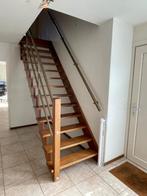 Hardhouten trap met hek en leuning - zelf uitbouwen 19 april, Ophalen, Gebruikt, Trap, 2 tot 4 meter
